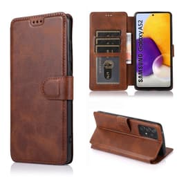 SKALO Samsung A52/A52s Premium Cut Lompakkokotelo - Ruskea