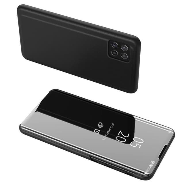 SKALO Samsung A22 5G Clear View Mirror Etui - Sort