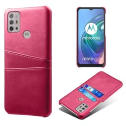 SKALO Moto G20/G30 PU-nahkainen Korttikotelo - Cerise