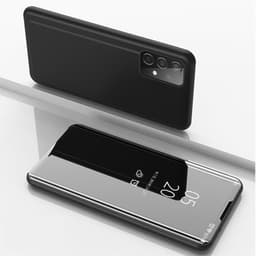 SKALO Samsung A52/A52s Clear View Mirror Lompakko - Musta