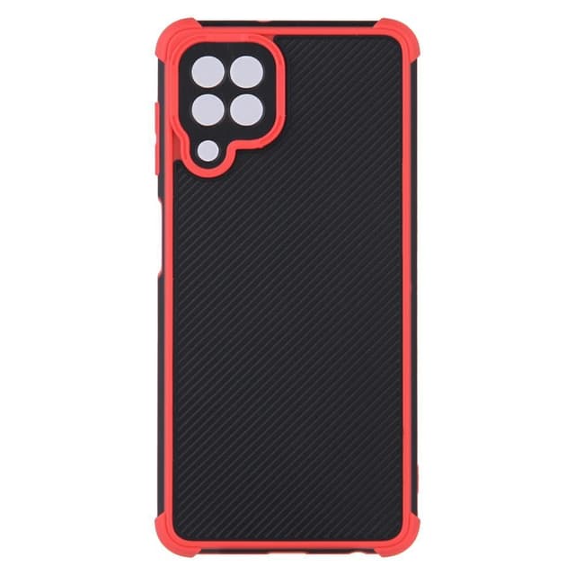 SKALO Samsung A22 4G Armor Hybrid Bumper Suojakuori - Punainen