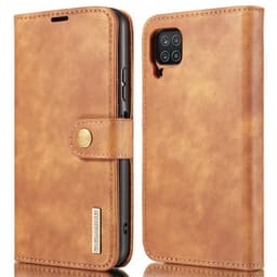 DG MING Samsung A22 4G 2-in-1 magneetti lompakkokotelo - Vaaleanruskea