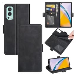 SKALO OnePlus Nord 2 Premium Wallet Flip Cover - Sort