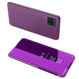 SKALO Samsung A22 4G Clear View Mirror Lompakko - Violetti