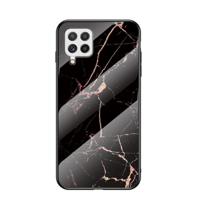 SKALO Samsung A22 4G Marmor Härdat Glas TPU-skal - Motiv 5