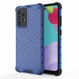 SKALO Samsung A52/A52s Iskunkestävä Honeycomb TPU suojakuori - Sininen