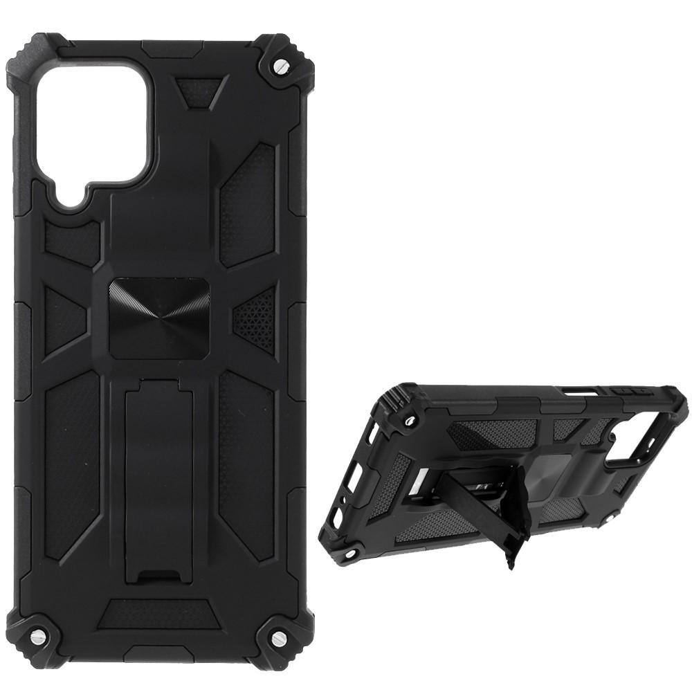 SKALO Samsung A22 4G Armor Phantom Hybrid Kuori - Musta