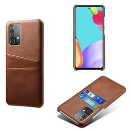 SKALO Samsung A52/A52s PU-nahkainen Korttikotelo - Ruskea