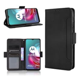SKALO Moto G20/G30 6-lokeroa Lompakkokotelo - Musta