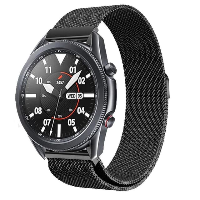 SKALO Milanese Loop to Samsung Watch 3 41mm - Musta