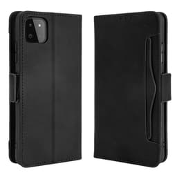 SKALO Samsung A22 5G 6-lokeroa Lompakkokotelo - Musta