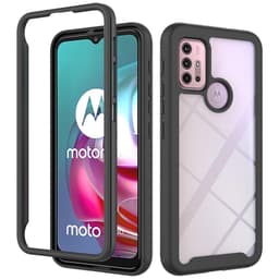 SKALO Moto G20/G30 Iskunkestävä Clear Hybridi Suojakuori - Musta
