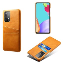 SKALO Samsung A52/A52s PU-nahkainen Korttikotelo - Vaaleanruskea