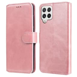 SKALO Samsung A22 4G Classic Pungetui - Rosa guld