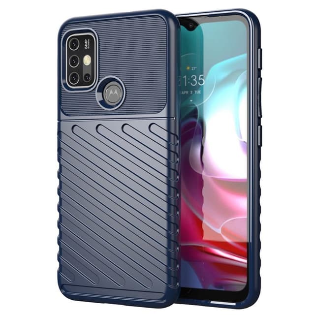 SKALO Moto G30 Armor Thunder Suojakuori - Sininen