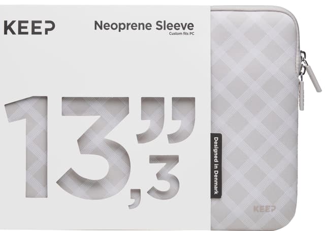 KEEP 13,3" Neoprene etui (sleeve sand tartan)