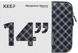 KEEP 14" Neoprene etui (black tartan)