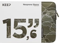 KEEP 15.6" Neoprene sleeve (ivy green flower)
