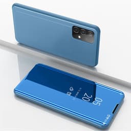 SKALO Samsung A52/A52s Clear View Mirror Lompakko - Sininen