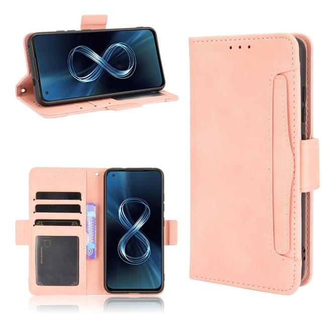 SKALO Asus Zenfone 8 6-FACK Plånboksfodral - Rosa