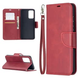 SKALO Samsung A52/A52s Flip Cover m. pung i PU-læder - Rød