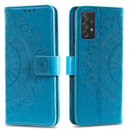 SKALO Samsung A52/A52s Mandala Flip Cover - Blå