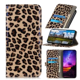 SKALO Samsung A22 4G Leopardmønstret pungetui i PU-læder