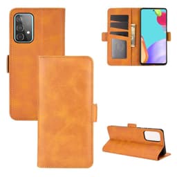 SKALO Samsung A52/A52s Premium Wallet Lompakkokotelo - Vaaleanruskea