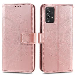 SKALO Samsung A52/A52s Mandala Flip Cover - Rosa guld