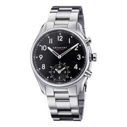 Kronaby Hybrid Smartklokke Apex 43mm Stål Sort skive