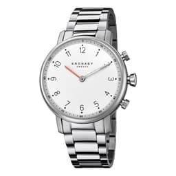Kronaby Hybrid Smartklocka Nord 38mm stål vit urtavla