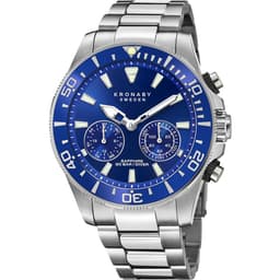 Kronaby Hybrid Smartklokke Diver 45,7mm Stål Blå skive 20 ATM