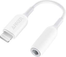 Anker Lightning til 3,5 mm høretelefoner jack-adapter (hvid)