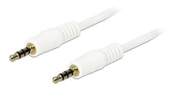 DeLOCK ljudkabel, 3,5mm 4-pin ha - ha, 24 AWG, 3meter, vit