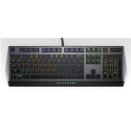 Dell Alienware gamingtastatur AW510K kablet, mekanisk gamingtastatur, RGB LED -lys, EN, mørkegrå, USB