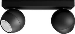 Philips Hue Buckram svart spotlight 2x5W
