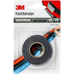 3M Kardborreband för paketering (L x B) 3 m x 12 mm Svart, Grå 1 st