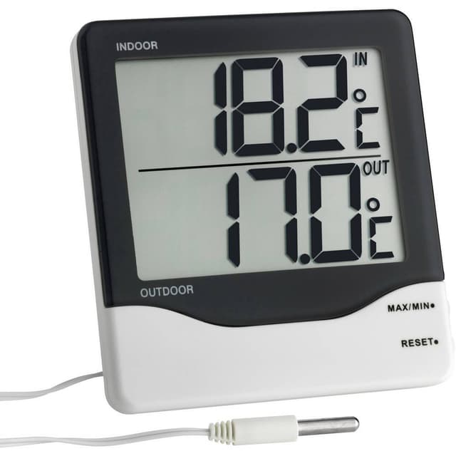 TFA Dostmann Termometer Svart-vit