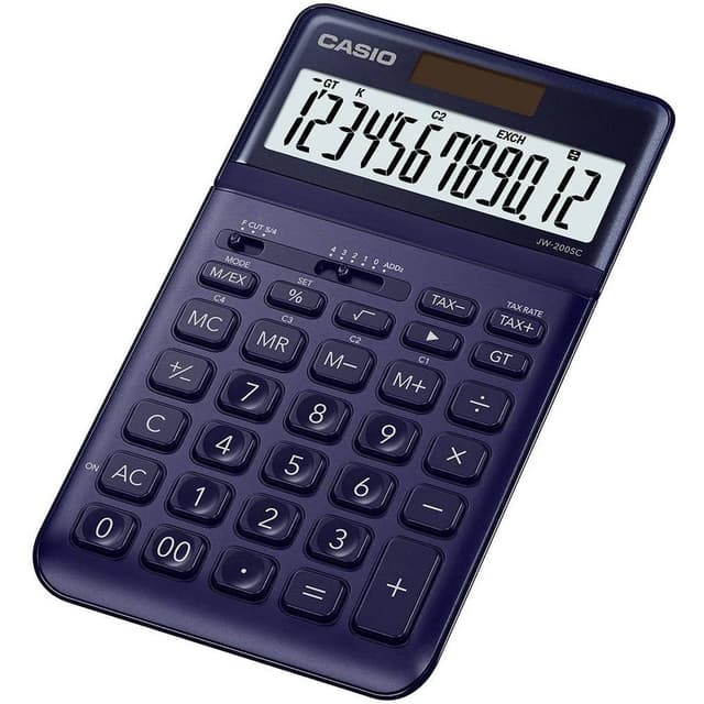 Casio JW-200SC Bordsräknare Marinblå Display (ställen):
