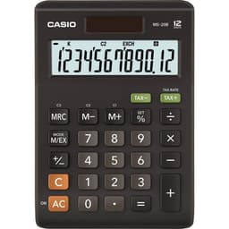 Casio MS-20B Bordsräknare Svart Display (ställen): 12