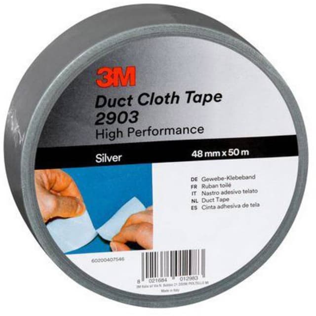 3M 2903 2903D4850B Tygtejp 3M™ 2903 Svart (L x B) 50 m x 48 mm 1 st