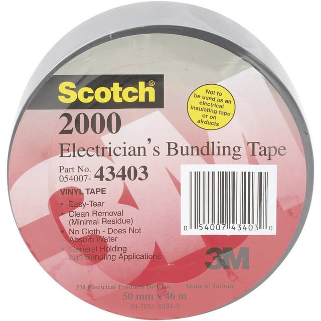 3M Scotch 2000 SCOTCH2000 PVC-tejp Scotch 2000 Grå (L x B) 46 m x 50 mm 1 st