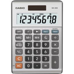 Casio MS-80B Bordlommeregner solcelle-drift, Batteridrevet Sølvgrå Display (indstil): 8