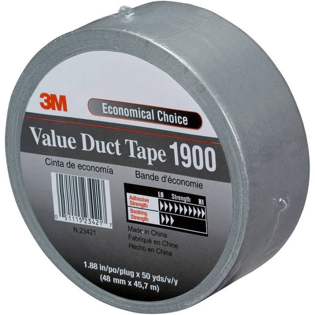 3M 1900S50 Tygtejp Svart (L x B) 45.7 m x 48 mm 1 st
