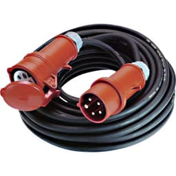 Bachmann 0165025 Ström Förlängningskabel 16 A Svart