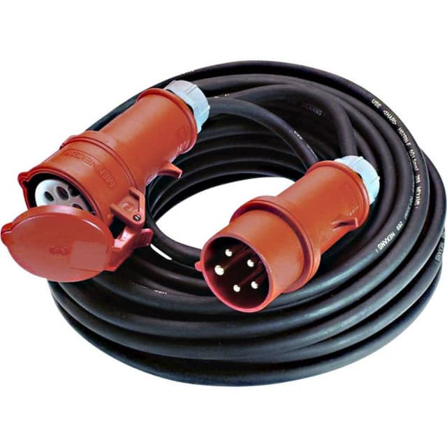Bachmann 0165025 Ström Förlängningskabel 16 A Svart