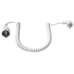 Bachmann 672281 Ström Förlängningskabel 16 A Vit 4.00 m Spiralkabel