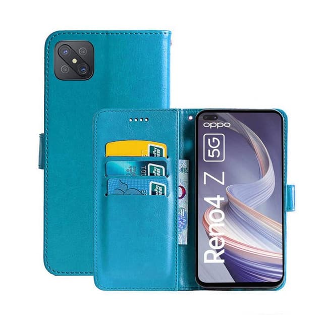 Lommebokdeksel 3-kort Oppo Reno4 Z 5G  - Lyse blå