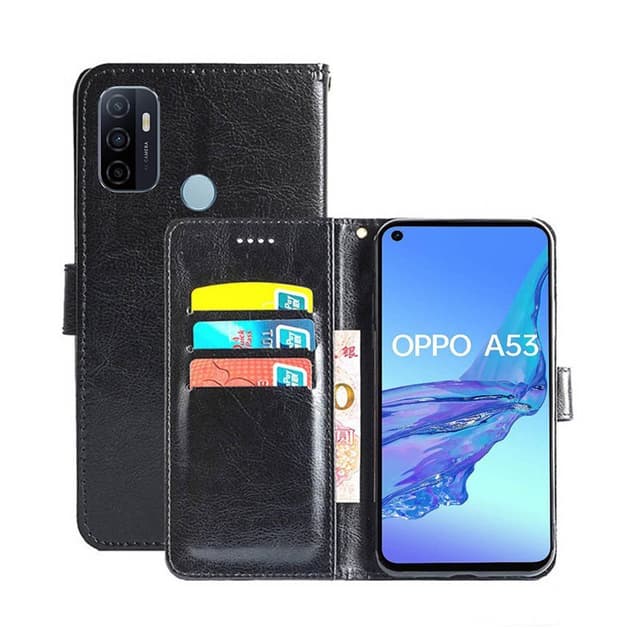 Wallet Cover 3-kort Oppo A53 4G  - sort