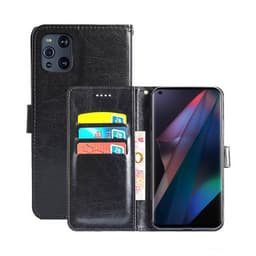Lompakkokotelo 3-kortti Oppo Find X3 Pro 5G  - musta